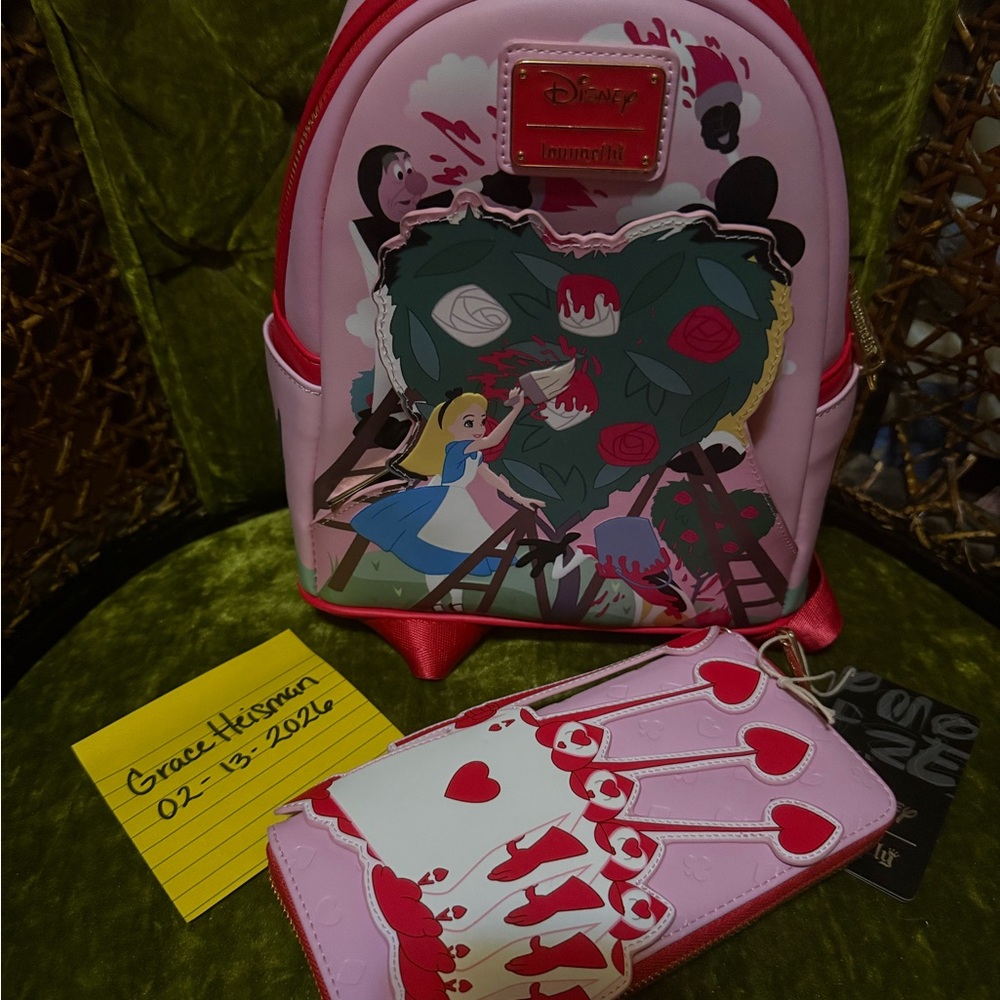NWT Loungefly Disney’s Alice Painting the Roses Red and Ace of Hearts Wallet